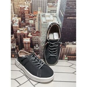 Hey Dude Women's Karina Jet Black Slip on Shoes Snakeskin Print Heel Size 9